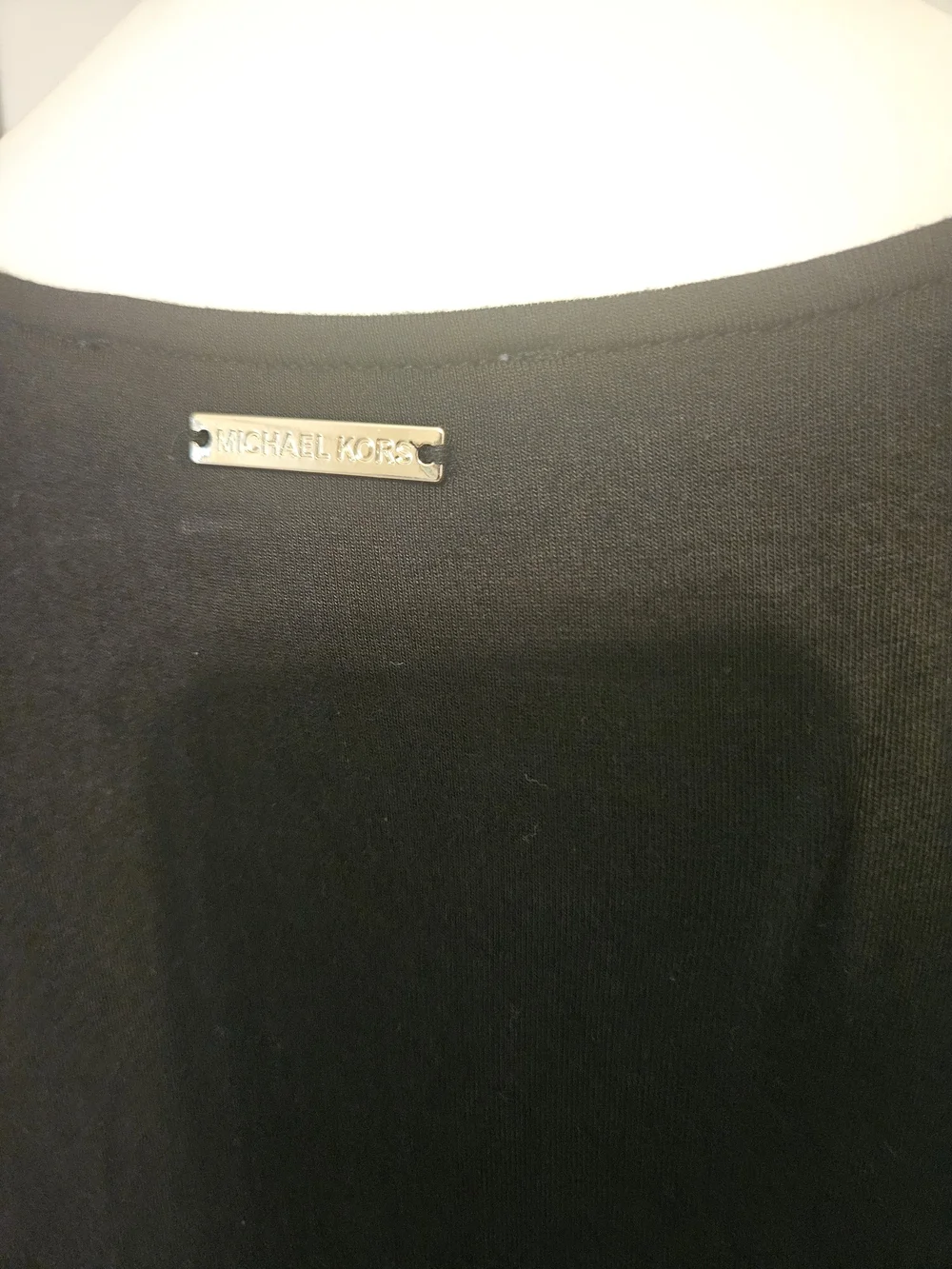 Michael Kors Sleeveless V-Neck Black Chiffon Layered Tank Top